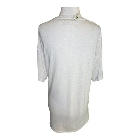 Madewell Womens Linen-Blend Crewneck Oversized Tee‎ Size Small NWT - Picture 4 of 9